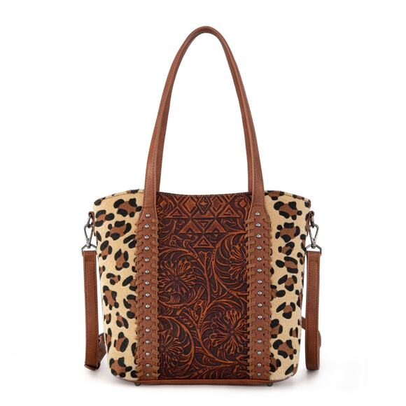 Montana West Handbags - Montana West Leopard Tooled Concealed Carry Tote/Crossbody *NEW in Package*